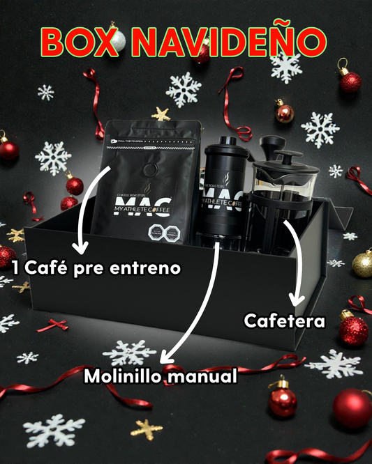 Box Navideño – Café + Molinillo + Prensa Francesa